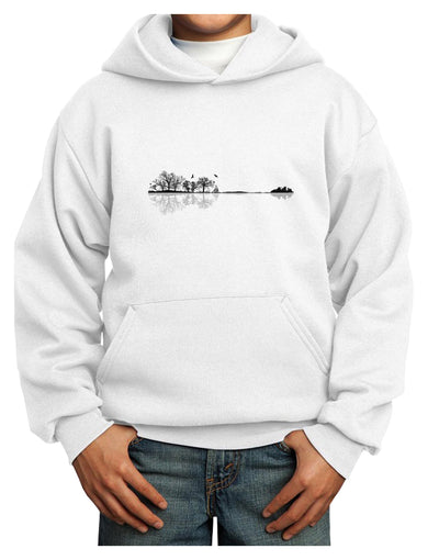 Nature's Harmony Guitar Youth Hoodie Pullover Sweatshirt by TooLoud-Youth Hoodie-TooLoud-White-XS-Davson Sales