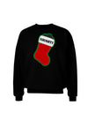 Naughty Coal Cute Christmas Stocking Adult Dark Sweatshirt-Sweatshirts-TooLoud-Black-Small-Davson Sales