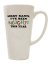 Naughty No More: Expertly Crafted 16 Ounce Conical Latte Coffee Mug - TooLoud-Conical Latte Mug-TooLoud-White-Davson Sales