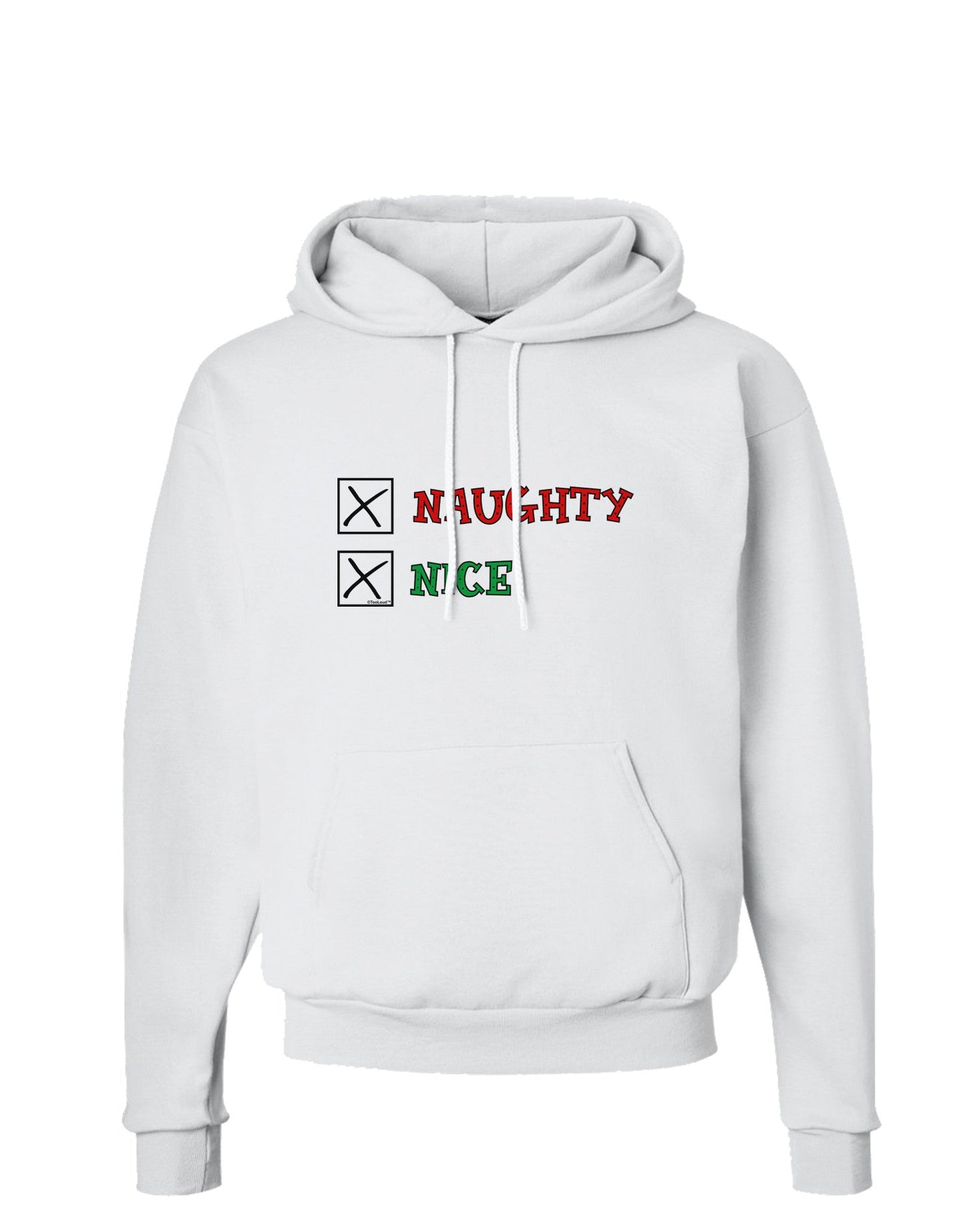 Naughty or Nice Christmas - Naughty and Nice Hoodie Sweatshirt-Hoodie-TooLoud-White-Small-Davson Sales