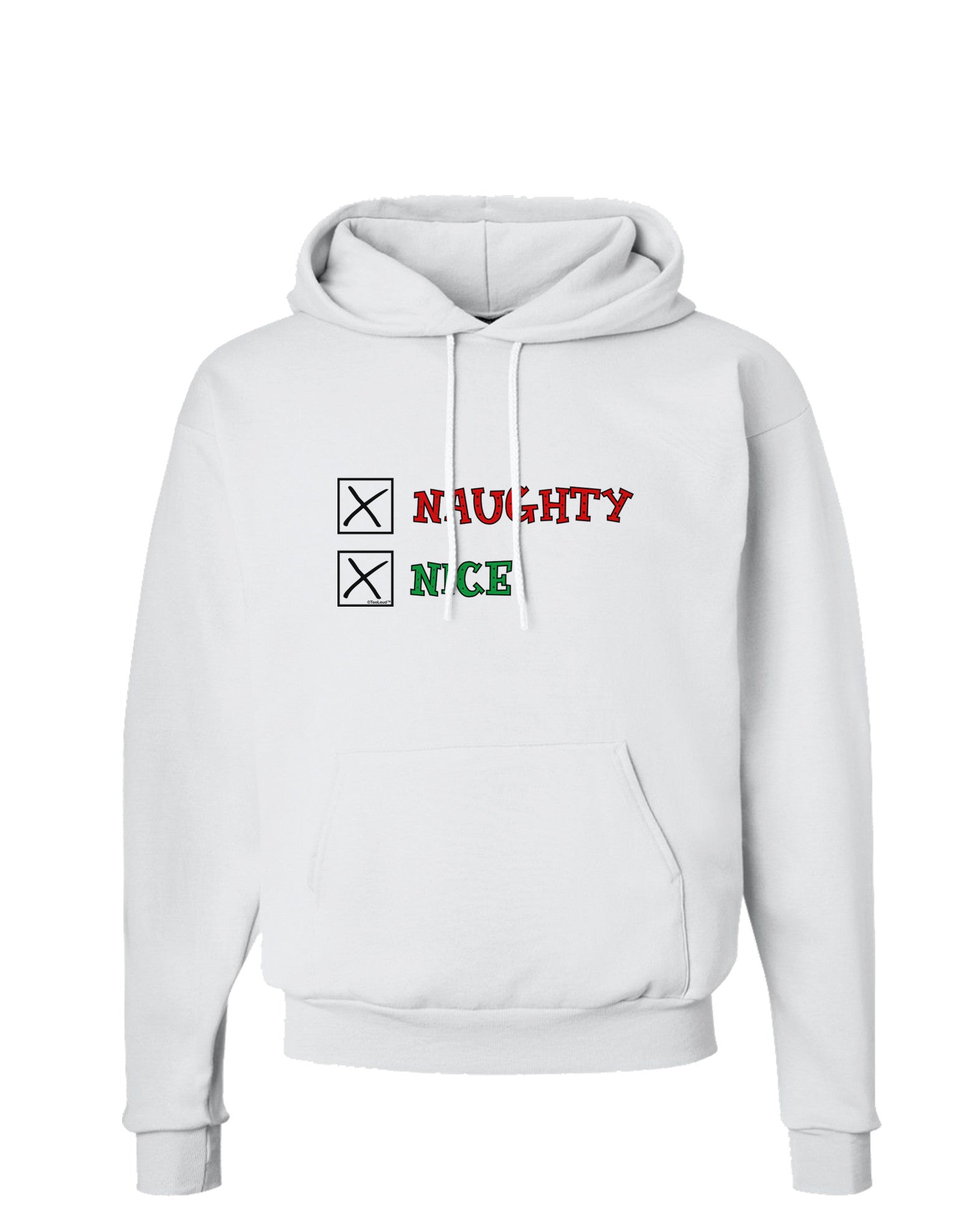 Naughty or Nice Christmas - Naughty and Nice Hoodie Sweatshirt-Hoodie-TooLoud-White-Small-Davson Sales