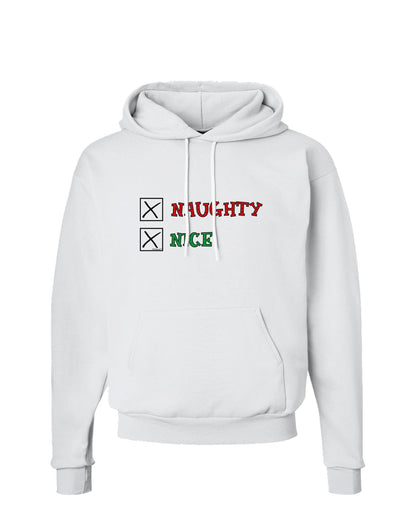 Naughty or Nice Christmas - Naughty and Nice Hoodie Sweatshirt-Hoodie-TooLoud-White-Small-Davson Sales