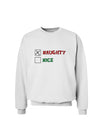 Naughty or Nice Christmas - Naughty Sweatshirt-Sweatshirts-TooLoud-White-Small-Davson Sales