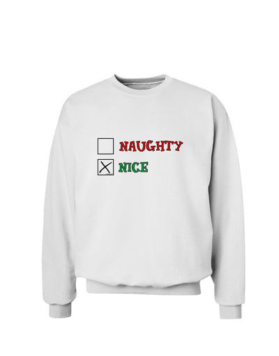 Naughty or Nice Christmas - Nice Sweatshirt-Sweatshirts-TooLoud-White-Small-Davson Sales