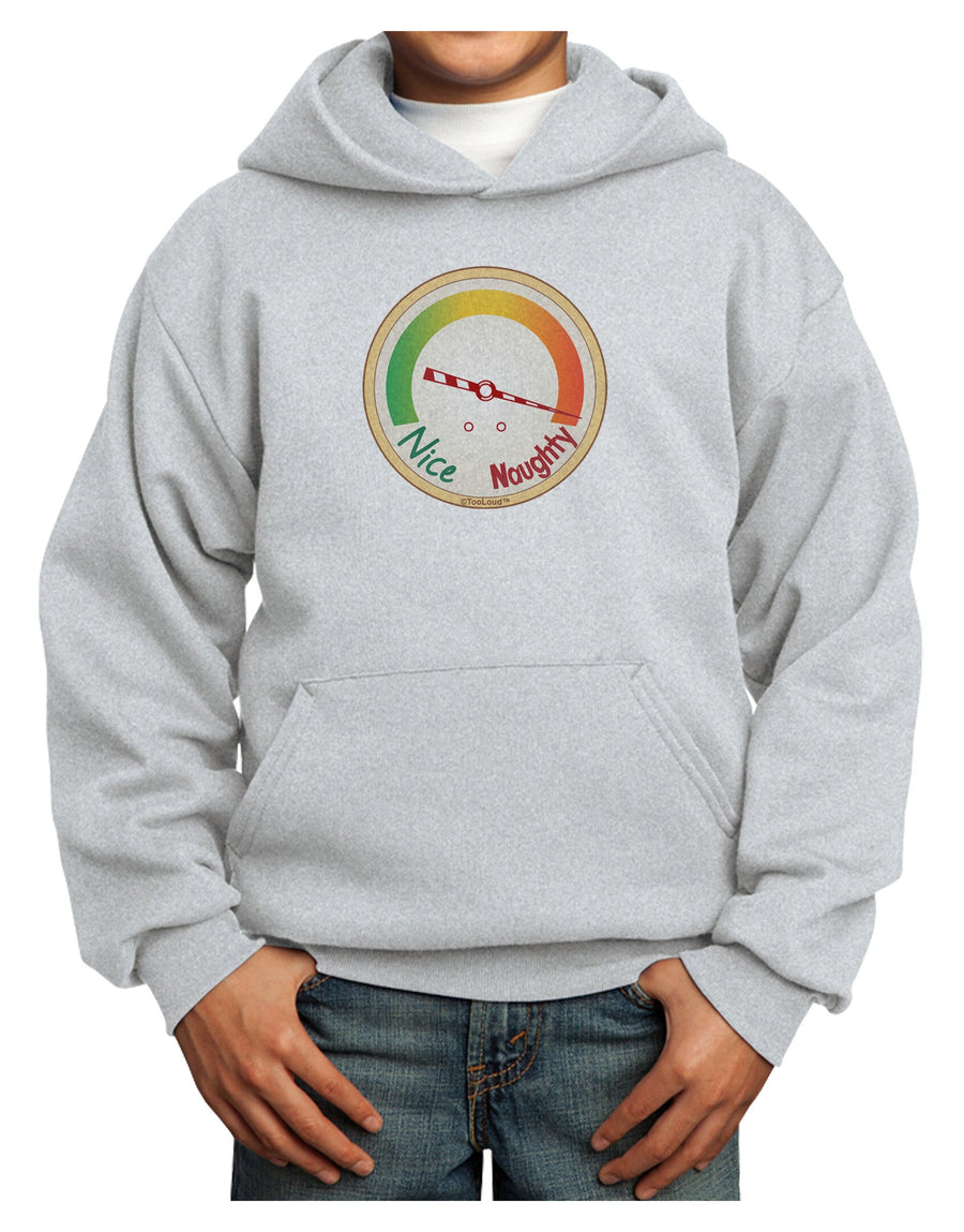 Naughty or Nice Meter Naughty Youth Hoodie Pullover Sweatshirt-Youth Hoodie-TooLoud-White-XS-Davson Sales