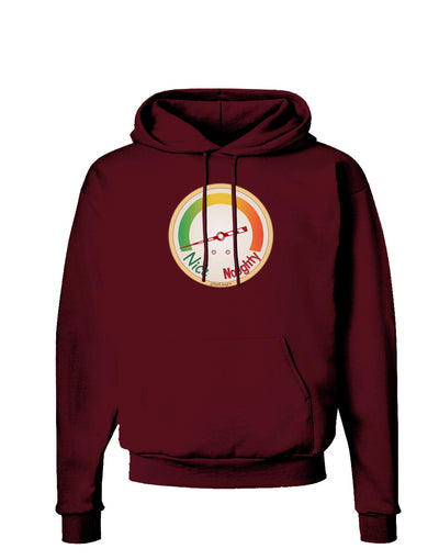 Naughty or Nice Meter Nice Dark Hoodie Sweatshirt-Hoodie-TooLoud-Maroon-Small-Davson Sales