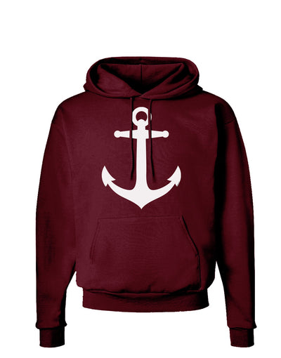 Nautical Sailor Anchor Dark Hoodie Sweatshirt-Hoodie-TooLoud-Maroon-Small-Davson Sales