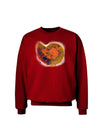 Nautilus Fossil Watercolor Adult Dark Sweatshirt-Sweatshirts-TooLoud-Deep-Red-Small-Davson Sales