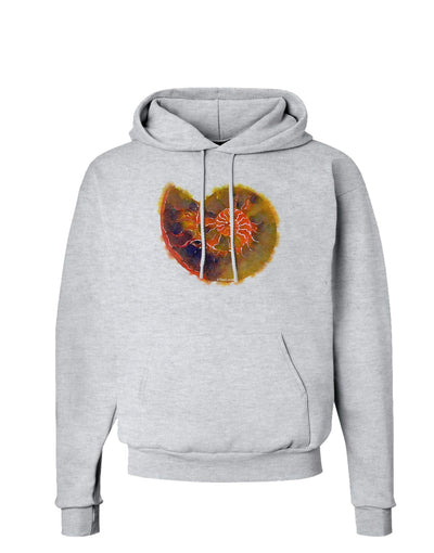 Nautilus Fossil Watercolor Hoodie Sweatshirt-Hoodie-TooLoud-AshGray-Small-Davson Sales