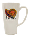 Nautilus Fossil Watercolor Text Conical Latte Coffee Mug - Expertly Crafted Drinkware-Conical Latte Mug-TooLoud-White-Davson Sales