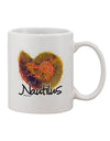 Nautilus Fossil Watercolor Text Printed 11 oz Coffee Mug - Perfect for Sipping in Style-11 OZ Coffee Mug-TooLoud-White-Davson Sales