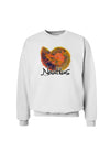 Nautilus Fossil Watercolor Text Sweatshirt-Sweatshirts-TooLoud-White-Small-Davson Sales