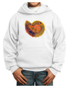 Nautilus Fossil Watercolor Youth Hoodie Pullover Sweatshirt-Youth Hoodie-TooLoud-White-XS-Davson Sales