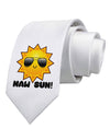 Naw Sun Cute Sun Printed White Necktie