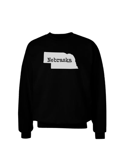 Nebraska - United States Shape Adult Dark Sweatshirt by TooLoud-Sweatshirts-TooLoud-Black-Small-Davson Sales