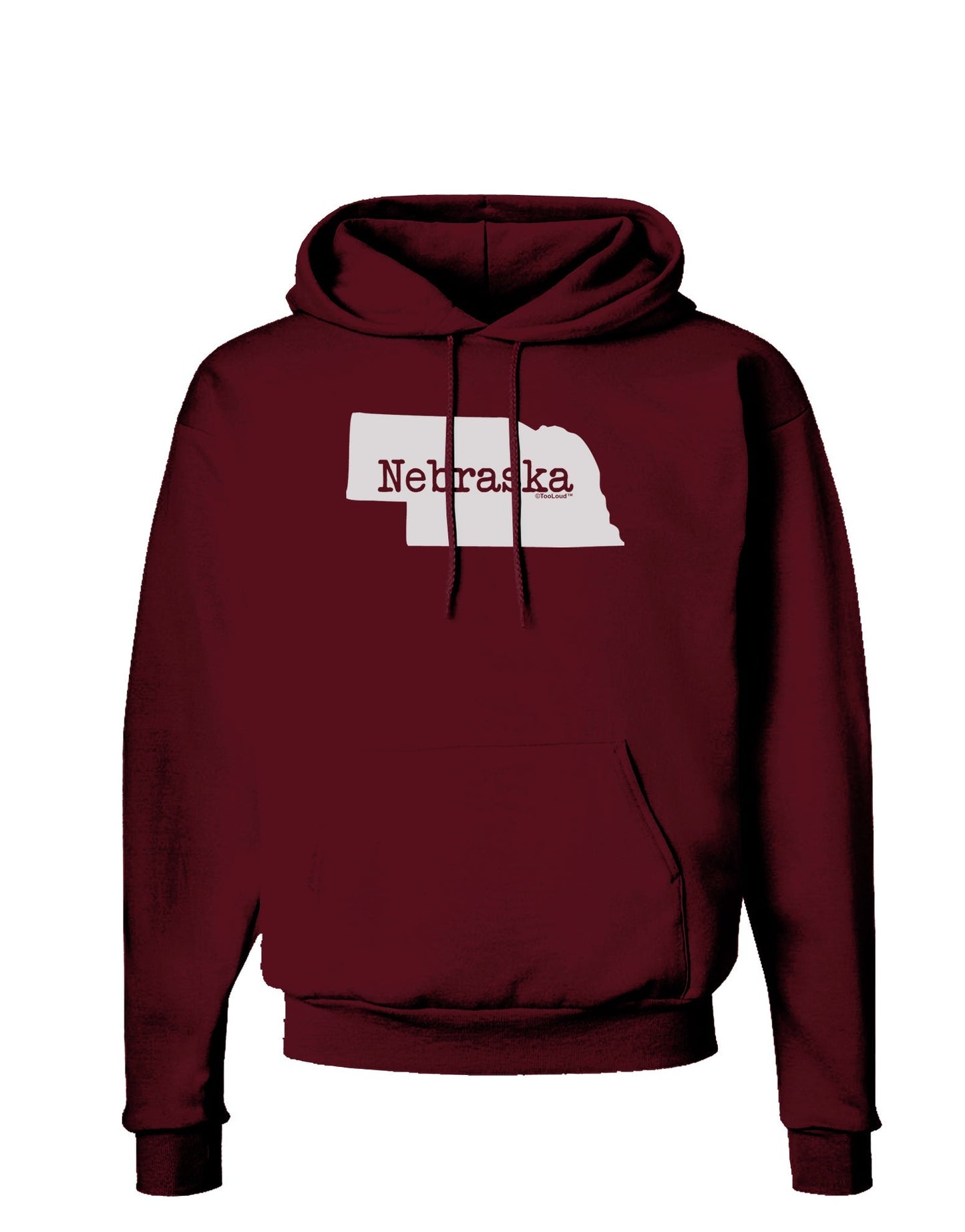Nebraska - United States Shape Dark Hoodie Sweatshirt by TooLoud-Hoodie-TooLoud-Maroon-Small-Davson Sales