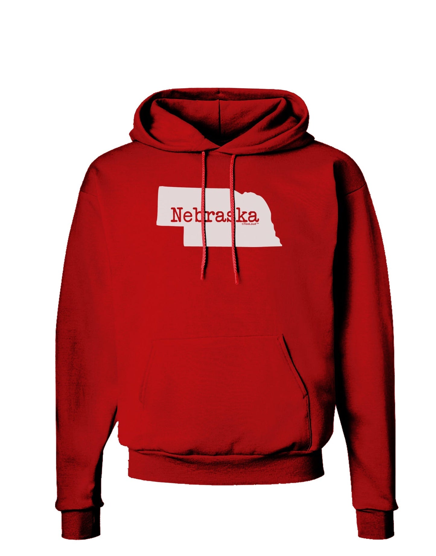 Nebraska - United States Shape Dark Hoodie Sweatshirt by TooLoud-Hoodie-TooLoud-Red-Small-Davson Sales