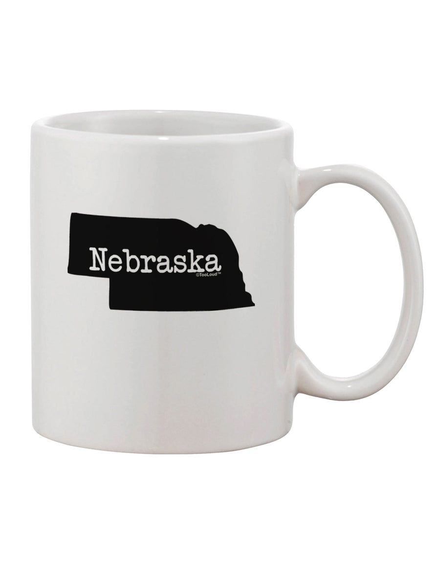 Nebraska - United States Shape Printed 11 oz Coffee Mug - Expertly Crafted Drinkware by TooLoud-11 OZ Coffee Mug-TooLoud-White-Davson Sales