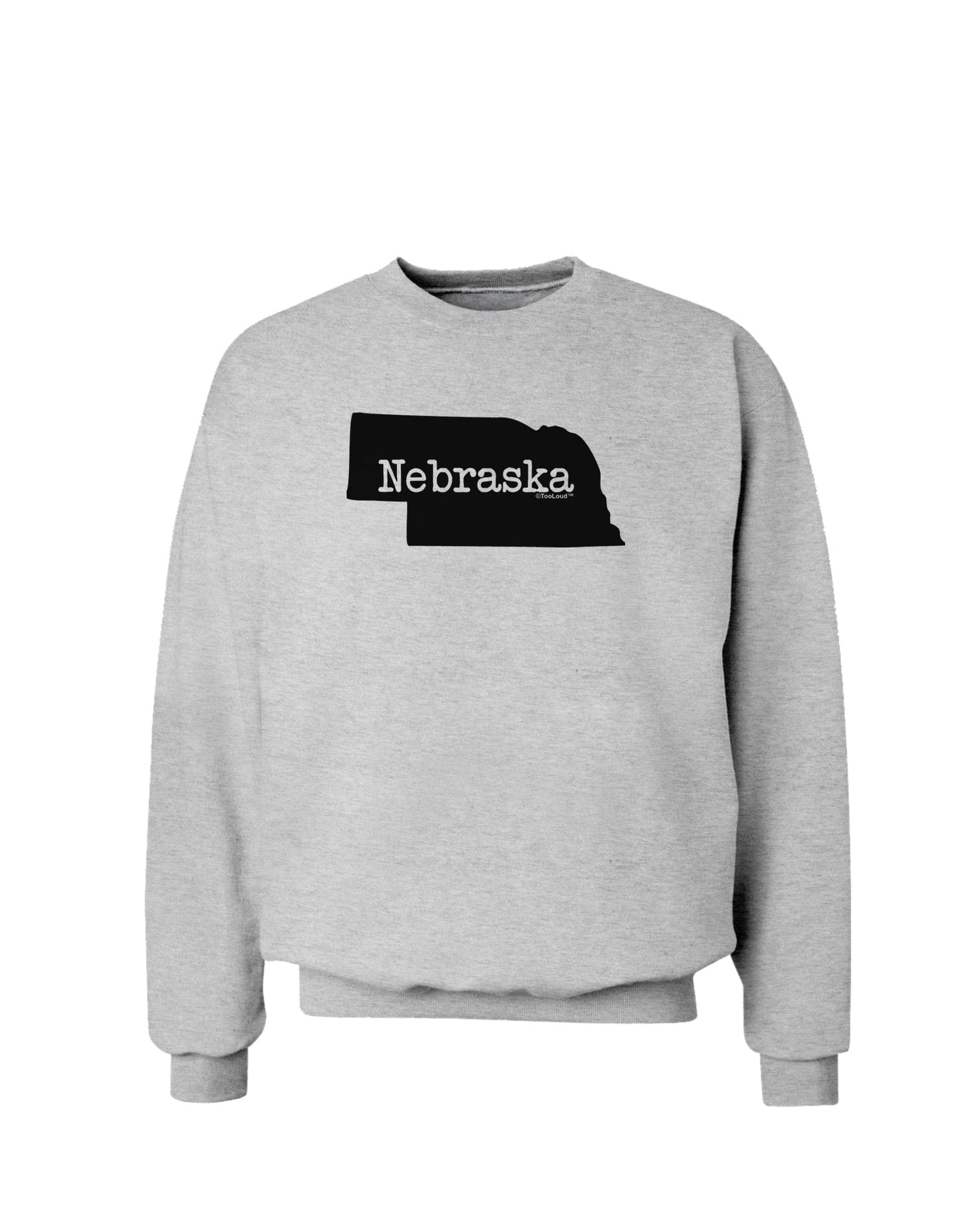 Nebraska - United States Shape Sweatshirt by TooLoud-Sweatshirts-TooLoud-AshGray-Small-Davson Sales