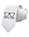 Nerd Dad - Glasses Printed White Necktie by TooLoud