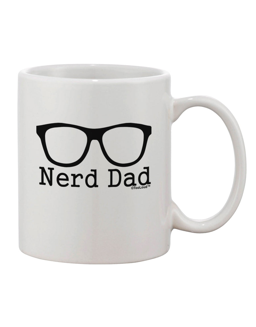 Nerdy Father - Exquisite 11 oz Coffee Mug with Glasses Print by TooLoud-11 OZ Coffee Mug-TooLoud-White-Davson Sales