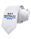 Net Neutrality Printed White Necktie