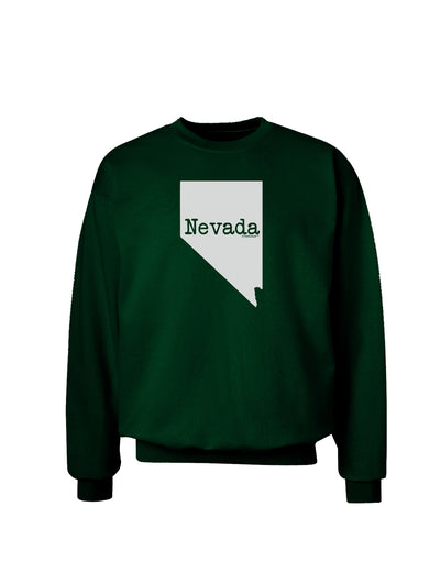 Nevada - United States Shape Adult Dark Sweatshirt by TooLoud-Sweatshirts-TooLoud-Deep-Forest-Green-Small-Davson Sales