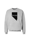 Nevada - United States Shape Sweatshirt by TooLoud-Sweatshirts-TooLoud-AshGray-Small-Davson Sales