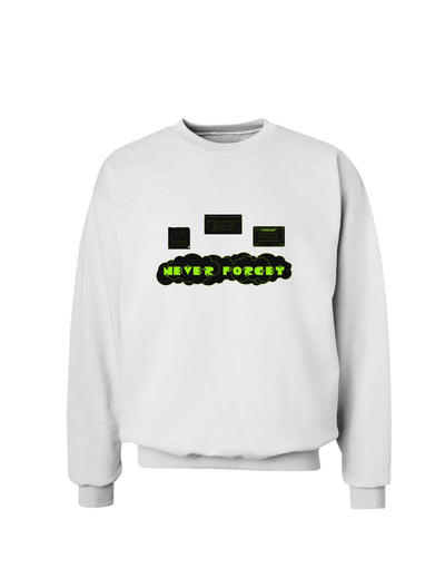 Never Forget Retro 80's Funny Sweatshirt by TooLoud-Sweatshirts-TooLoud-White-Small-Davson Sales