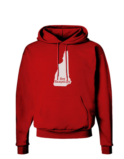 New Hampshire - United States Shape Dark Hoodie Sweatshirt by TooLoud-Hoodie-TooLoud-Red-Small-Davson Sales