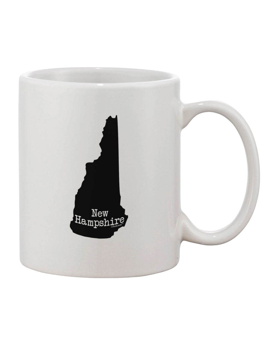 New Hampshire - United States Shape Printed 11 oz Coffee Mug - Expertly Crafted by TooLoud-11 OZ Coffee Mug-TooLoud-White-Davson Sales