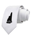 New Hampshire - United States Shape Printed White Necktie by TooLoud