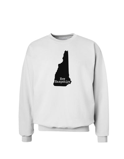 New Hampshire - United States Shape Sweatshirt by TooLoud-Sweatshirts-TooLoud-White-Small-Davson Sales