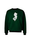 New Jersey - United States Shape Adult Dark Sweatshirt by TooLoud-Sweatshirts-TooLoud-Deep-Forest-Green-Small-Davson Sales