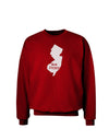 New Jersey - United States Shape Adult Dark Sweatshirt by TooLoud-Sweatshirts-TooLoud-Deep-Red-Small-Davson Sales