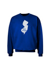 New Jersey - United States Shape Adult Dark Sweatshirt by TooLoud-Sweatshirts-TooLoud-Deep-Royal-Blue-Small-Davson Sales