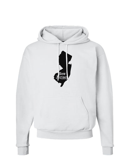 New Jersey - United States Shape Hoodie Sweatshirt by TooLoud-Hoodie-TooLoud-White-Small-Davson Sales