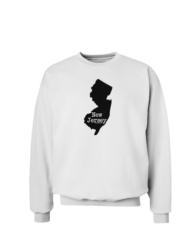 New Jersey - United States Shape Sweatshirt by TooLoud-Sweatshirts-TooLoud-White-Small-Davson Sales