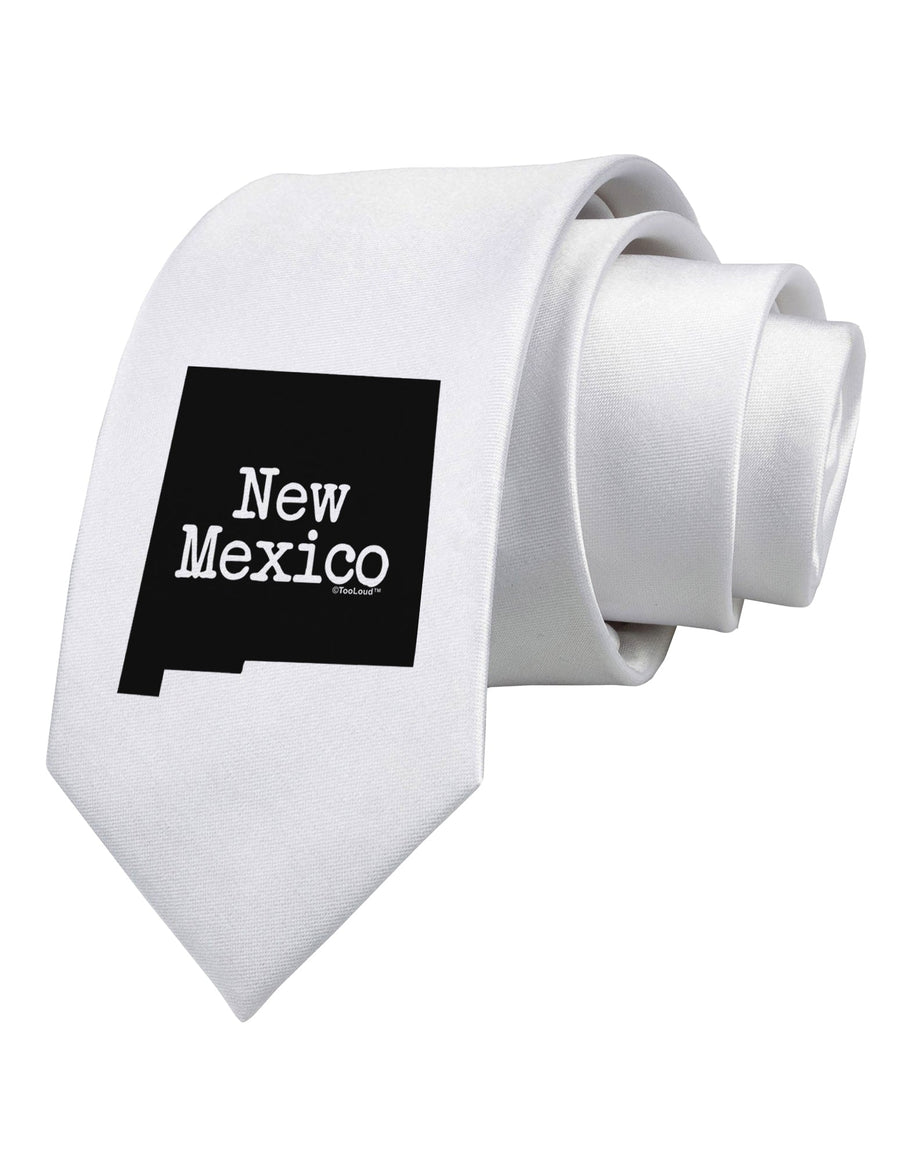 New Mexico - United States Shape Printed White Necktie by TooLoud