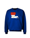 New Orleans Louisiana Flag Adult Dark Sweatshirt-Sweatshirts-TooLoud-Deep-Royal-Blue-Small-Davson Sales