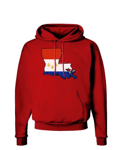 New Orleans Louisiana Flag Dark Hoodie Sweatshirt-Hoodie-TooLoud-Red-Small-Davson Sales