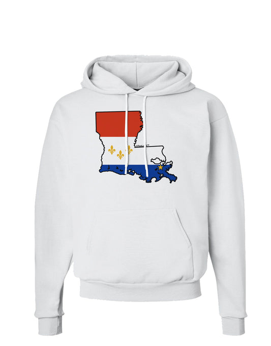 New Orleans Louisiana Flag Hoodie Sweatshirt-Hoodie-TooLoud-White-Small-Davson Sales
