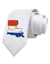 New Orleans Louisiana Flag Printed White Necktie