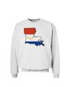 New Orleans Louisiana Flag Sweatshirt-Sweatshirts-TooLoud-White-Small-Davson Sales