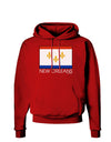 New Orleans Louisiana Flag Text Dark Hoodie Sweatshirt-Hoodie-TooLoud-Red-Small-Davson Sales