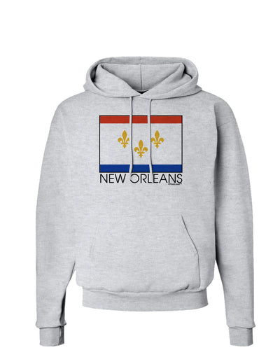 New Orleans Louisiana Flag Text Hoodie Sweatshirt-Hoodie-TooLoud-AshGray-Small-Davson Sales