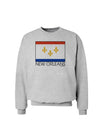 New Orleans Louisiana Flag Text Sweatshirt-Sweatshirts-TooLoud-AshGray-Small-Davson Sales