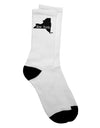 New York United States Shape Adult Crew Socks - Expertly Crafted by TooLoud-Socks-TooLoud-White-Ladies-4-6-Davson Sales