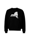 New York - United States Shape Adult Dark Sweatshirt by TooLoud-Sweatshirts-TooLoud-Black-Small-Davson Sales