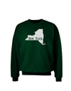 New York - United States Shape Adult Dark Sweatshirt by TooLoud-Sweatshirts-TooLoud-Deep-Forest-Green-Small-Davson Sales